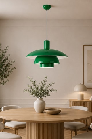 Lampadario Layer - Verde - 40 W