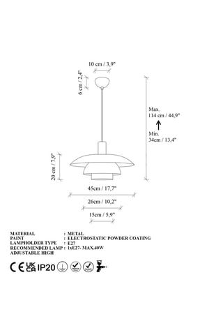 Lampadario Layer - Verde - 40 W