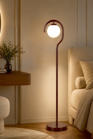 Lampada da terra Gedik - Marrone - 40 W