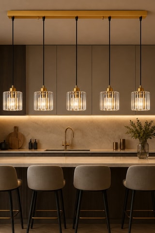 Lampadario Yakops - 40 W - Dorato
