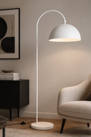 Lampada da terra Derya - Bianco - 40 W