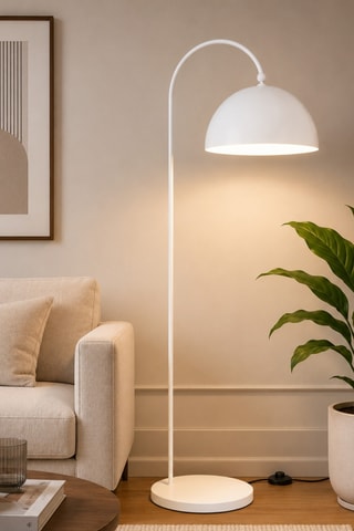 Lampada da terra Derya - Bianco - 40 W
