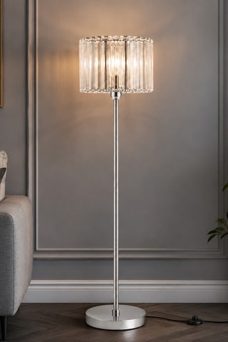 Lampada da terra Yakops - Argentato - 40 W
