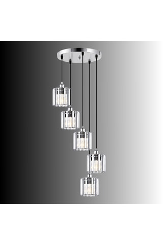 Lampadario Yakops - Argentato - 5 x 40 W