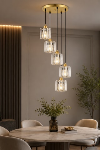 Lampadario Yakops - Dorato - 5 x 40 W