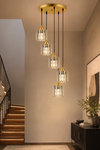 Lampadario Yakops - Dorato - 5 x 40 W
