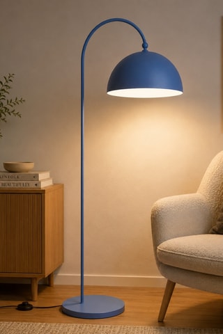Lampada da terra Derya - Blu - 40 W