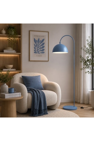 Lampada da terra Derya - Blu - 40 W
