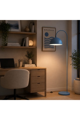 Lampada da terra Derya - Blu - 40 W