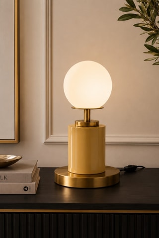 Lampada da tavolo Moira - Giallo e dorato - 40 W