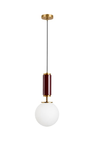 Lampadario Moira - Bordeaux e dorato - 40 W