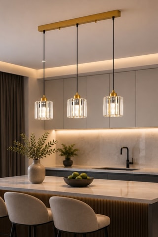 Lampadario Yakops - Dorato - 3 x 40 W