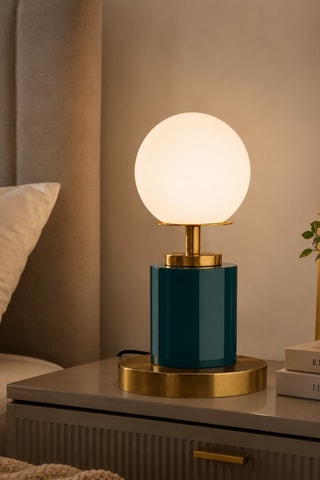 Lampada da tavolo Moira - Verde e dorato - 40 W
