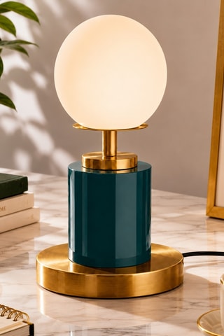 Lampada da tavolo Moira - Verde e dorato - 40 W