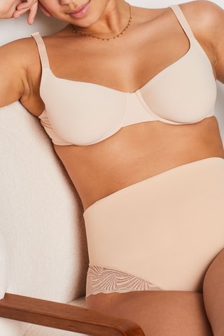 Tanga taille haute Power Lacey - Beige