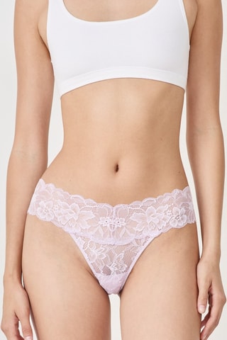 Tanga in pizzo Sweet - rosa cipria