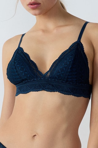 Reggiseno Idole - Blu notte - N°8 Triangolo