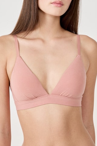 Reggiseno in cotone bio Coton 360 - Rosa cipria - N° 8 Triangolo