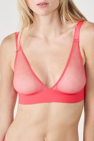 Reggiseno Pure Mesh - Corallo