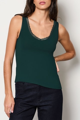 Canotta Warm Me Up Lace - Verde abete