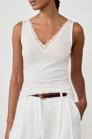Canotta Warm Light Lace - Ecrù