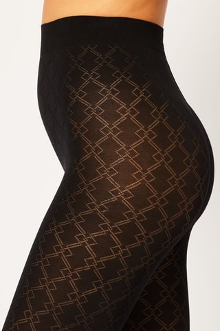 Collant Eya Graphique Carre - Nero