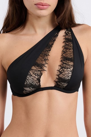 Top asimmetrico Mystérieuse - Nero
