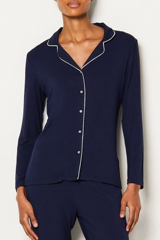 Chemise de nuit Albane - Bleu marine