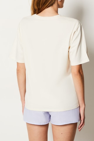 T-shirt pigiama Loves -  Bianco e grigio