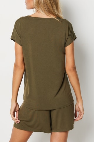 T-shirt pigiama Mody -  Kaki