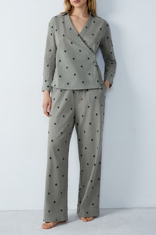 Chemisier de pyjama Irys - Kaki