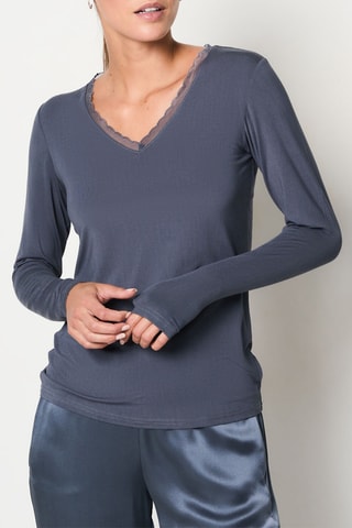 T-shirt pigiama Warm Me Up Lace - Grigio scuro
