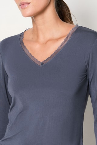 T-shirt pigiama Warm Me Up Lace - Grigio scuro