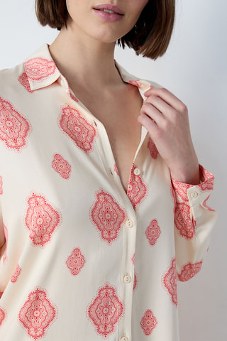 Camicia pigiama Jios - Beige e rosa