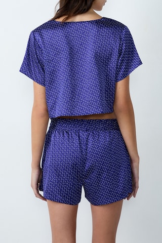 Chemisier court de pyjama Tioko - Bleu marine
