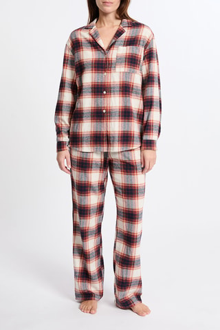 Camicia pigiama Faron - Ecrù e bordeaux