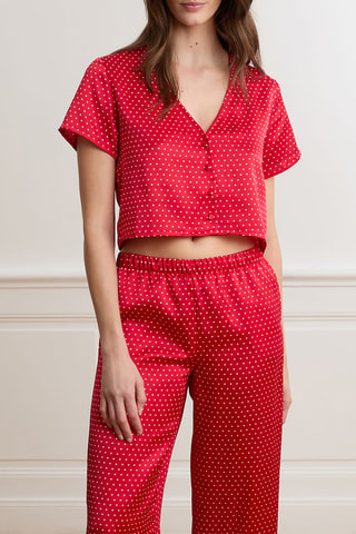 Camicia pigiama Mon cœur - Rosso