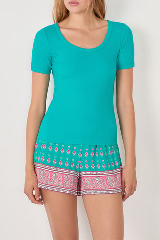 T-shirt pigiama Bina - Verde acqua