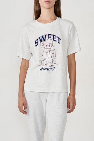 T-shirt pigiama Deddy - Grigio chiaro
