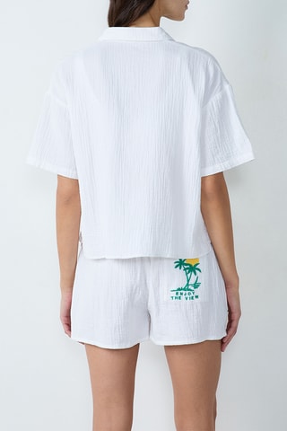 Camicia pigiama Fazil - Bianco