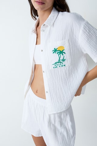 Camicia pigiama Fazil - Bianco