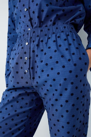 Pantaloni pigiama a vita alta Fjord - Cobalto