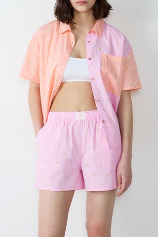 Shorts pigiama Smiley - Rosa