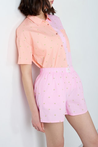 Shorts pigiama Smiley - Rosa