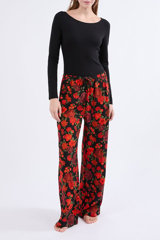 Pantaloni pigiama Faustina - Rosso e nero