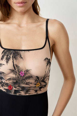 Body tanga Flamingo - Nero