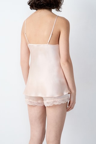 Canotta pigiama in seta Milky - Rosa