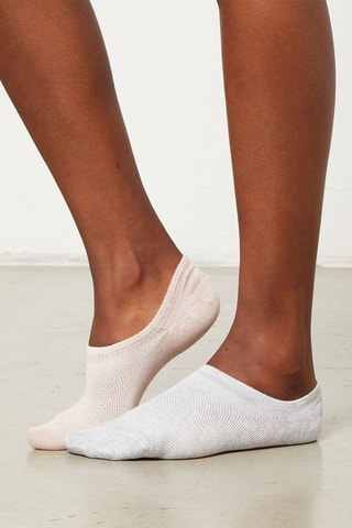 2 paia di calzini Sneaker - Argentato
