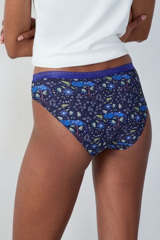 Culotte Aya - Bleu marine et écru
