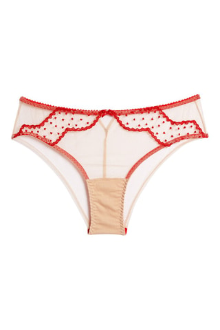 Slip Emerveillée - Rosso e beige chiaro